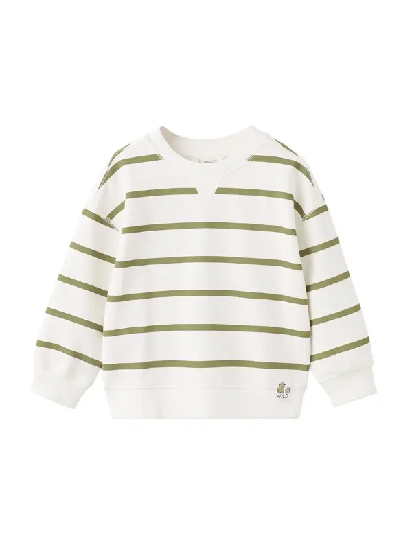 MANGO KIDS MANGO KIDS Majica 'EHAPPY'  kaki / bela