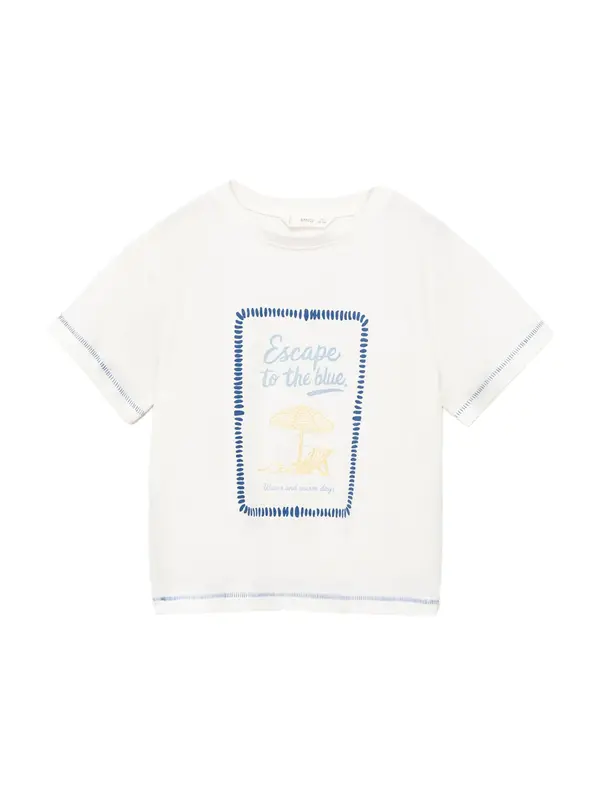 MANGO KIDS MANGO KIDS Majica 'ESCAPE'  modra / svetlo modra / pastelno rumena / off-bela