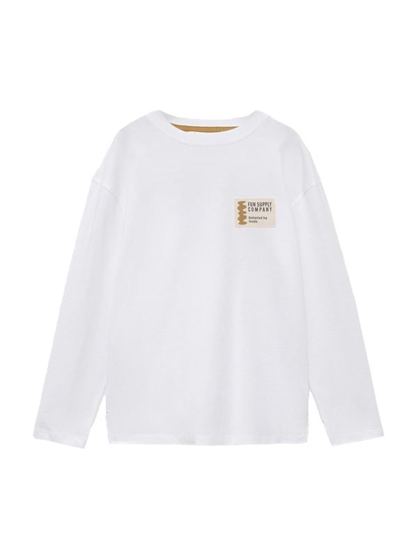 MANGO KIDS MANGO KIDS Majica 'FREETIME'  brokat / črna / off-bela