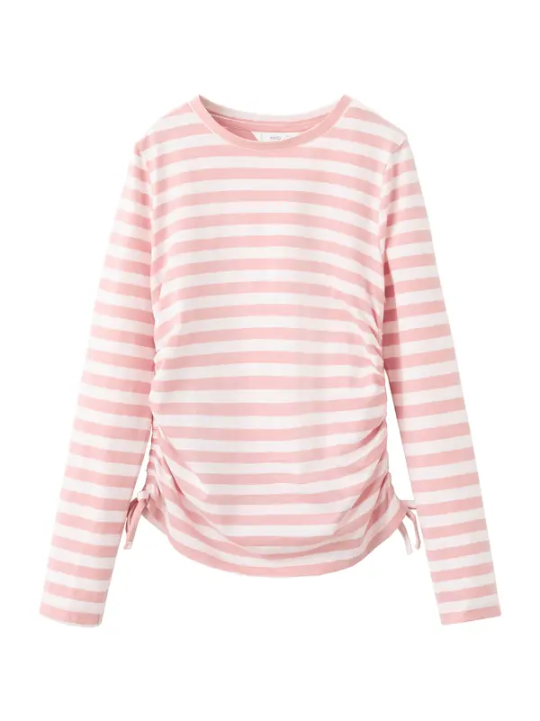MANGO KIDS MANGO KIDS Majica 'GAT'  roza / bela