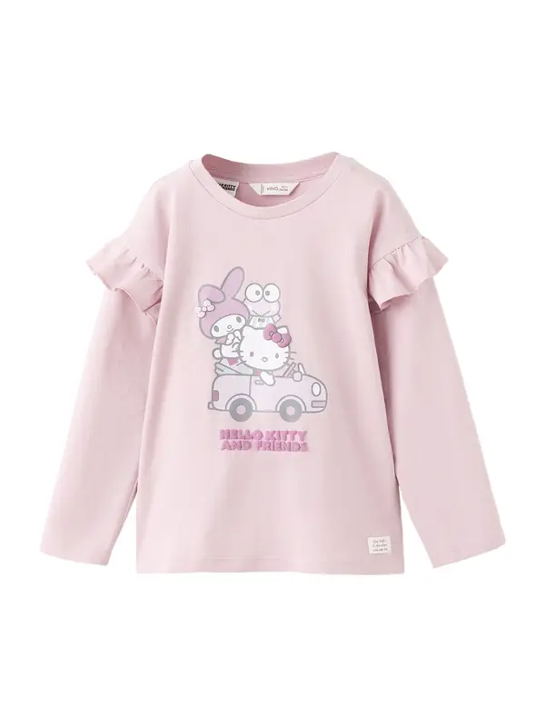 MANGO KIDS MANGO KIDS Majica 'HKCAR'  lila / roza / roza / bela