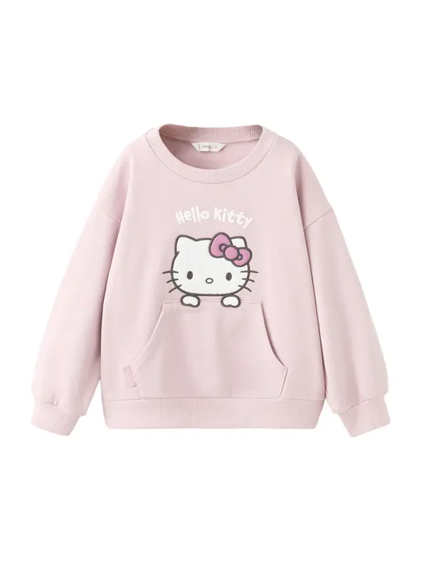 MANGO KIDS MANGO KIDS Majica 'HKKITTY'  lila / roza / črna / bela
