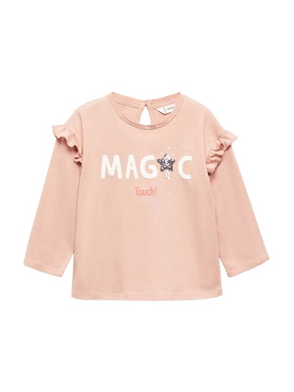 MANGO KIDS MANGO KIDS Majica 'HOLIDAY'  roza / bela