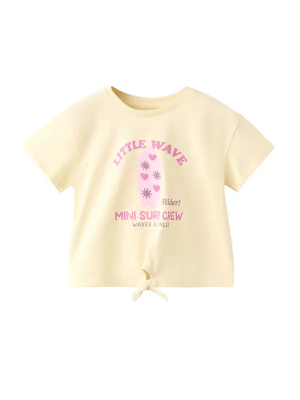 MANGO KIDS MANGO KIDS Majica 'LITTLE'  svetlo rumena / roza / magenta / eozin