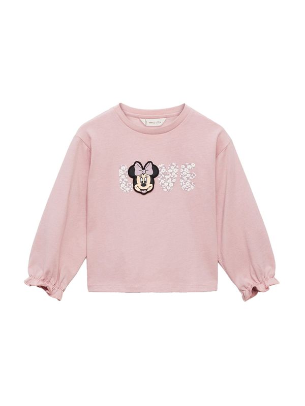 MANGO KIDS MANGO KIDS Majica 'LOVE'  majnica / roza / črna / bela