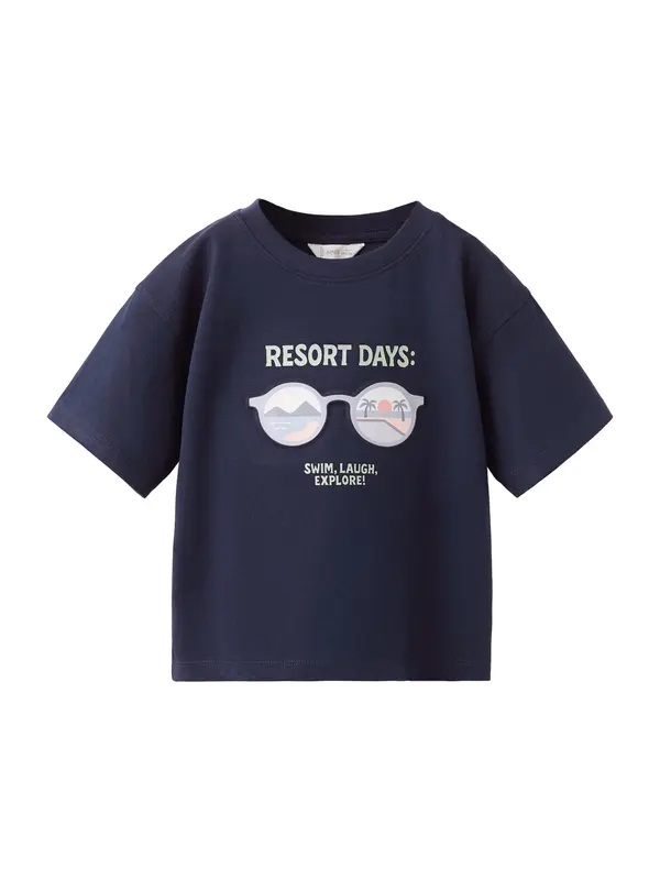 MANGO KIDS MANGO KIDS Majica 'MGLASS'  mornarska / dimno modra / meta / pastelno lila