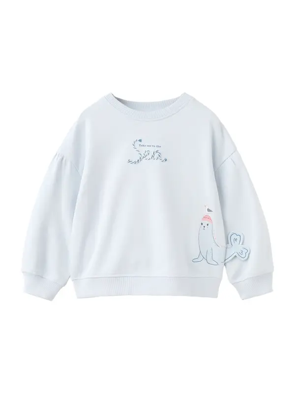 MANGO KIDS MANGO KIDS Majica 'OCEAN'  pastelno modra / svetlo modra / roza / črna