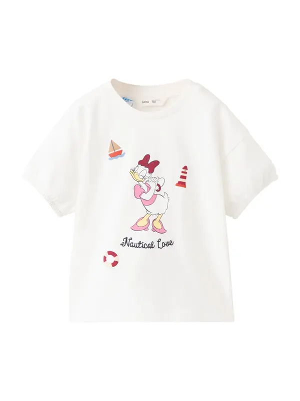MANGO KIDS MANGO KIDS Majica 'PDLOVE'  pastelno rumena / pastelno roza / temno rdeča / off-bela