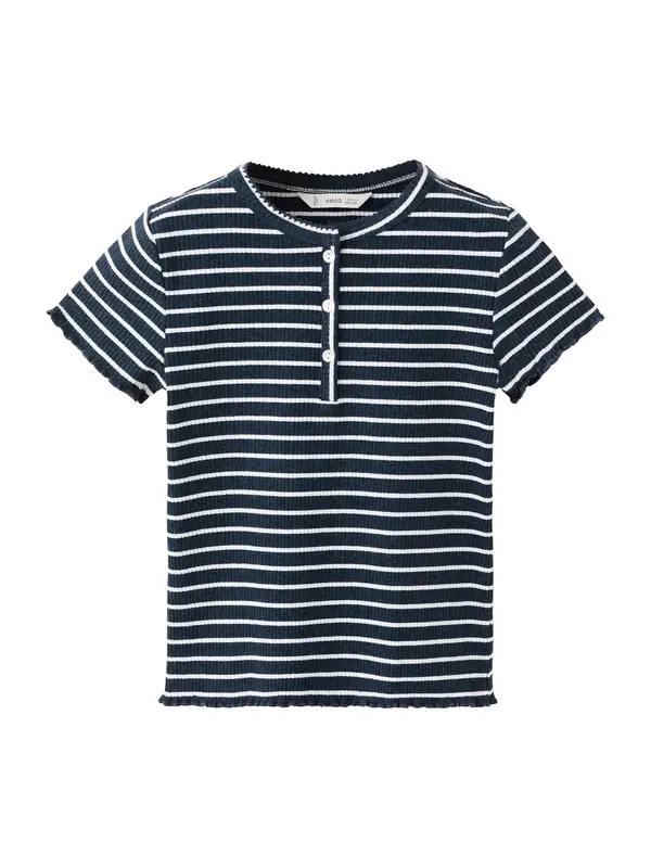 MANGO KIDS MANGO KIDS Majica 'QUEEN'  mornarska / bela