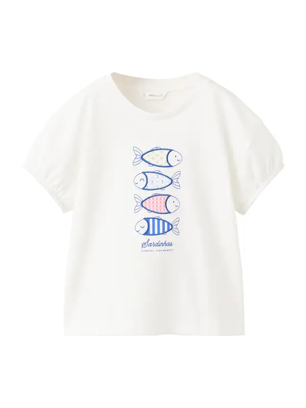 MANGO KIDS MANGO KIDS Majica 'SARDINE'  modra / rumena / roza / off-bela