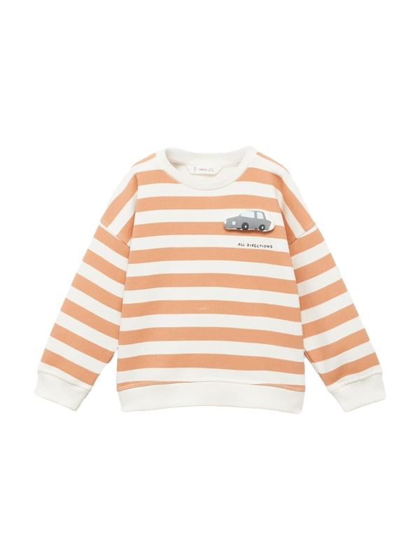 MANGO KIDS MANGO KIDS Majica 'SHARE'  karamel / off-bela