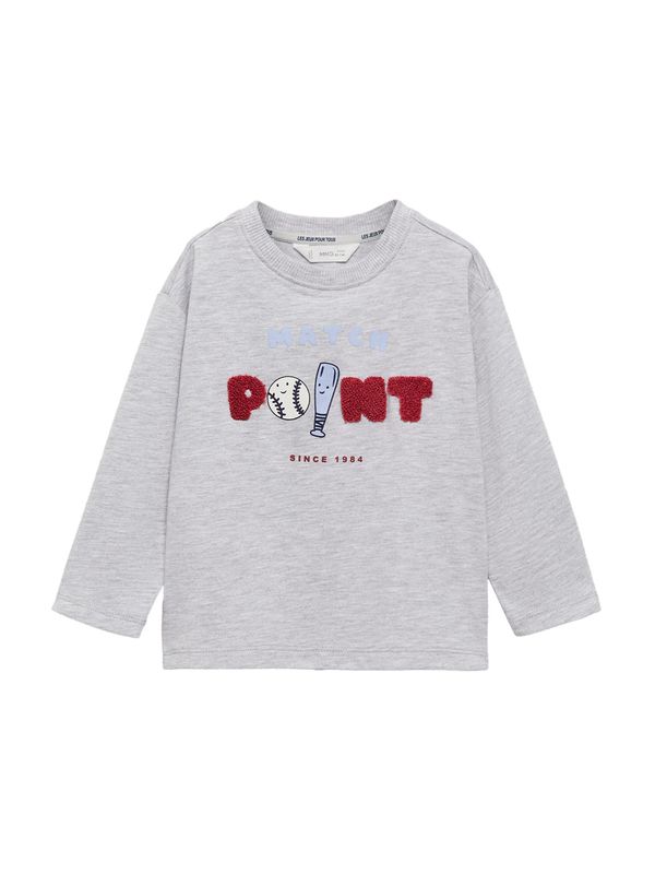 MANGO KIDS MANGO KIDS Majica  siva / temno rdeča