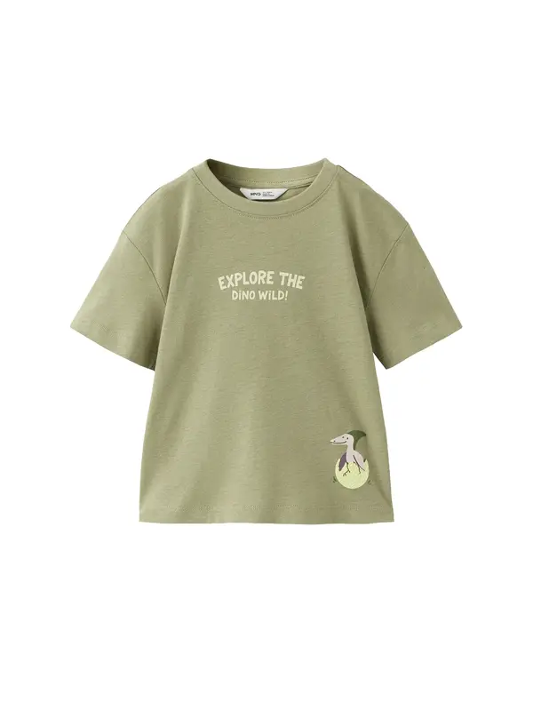 MANGO KIDS MANGO KIDS Majica 'VOLCANO'  zelena / jabolko / pastelno zelena / majnica