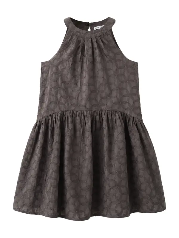 MANGO KIDS MANGO KIDS Obleka 'Zoe'  čokolada / črna