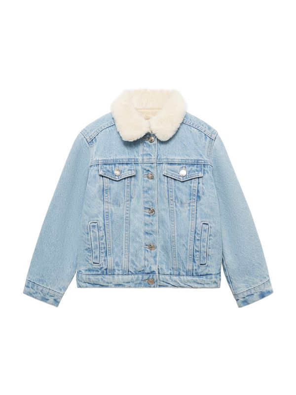 MANGO KIDS MANGO KIDS Prehodna jakna 'Lisa7'  moder denim / volneno bela