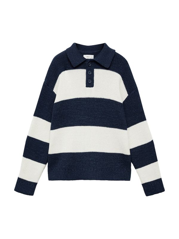 MANGO KIDS MANGO KIDS Pulover 'OLIVER'  temno modra / bela