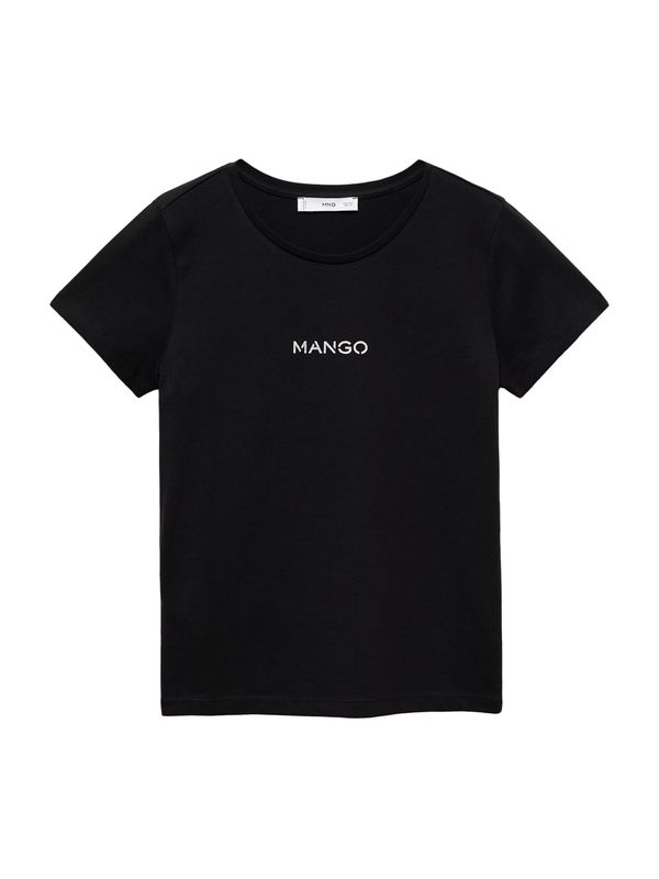 MANGO MANGO Majica  črna / srebrna