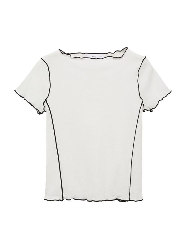 MANGO MANGO Majica 'CURLITA'  črna / bela