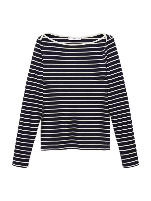 MANGO MANGO Majica 'FRENCHI'  mornarska / bela