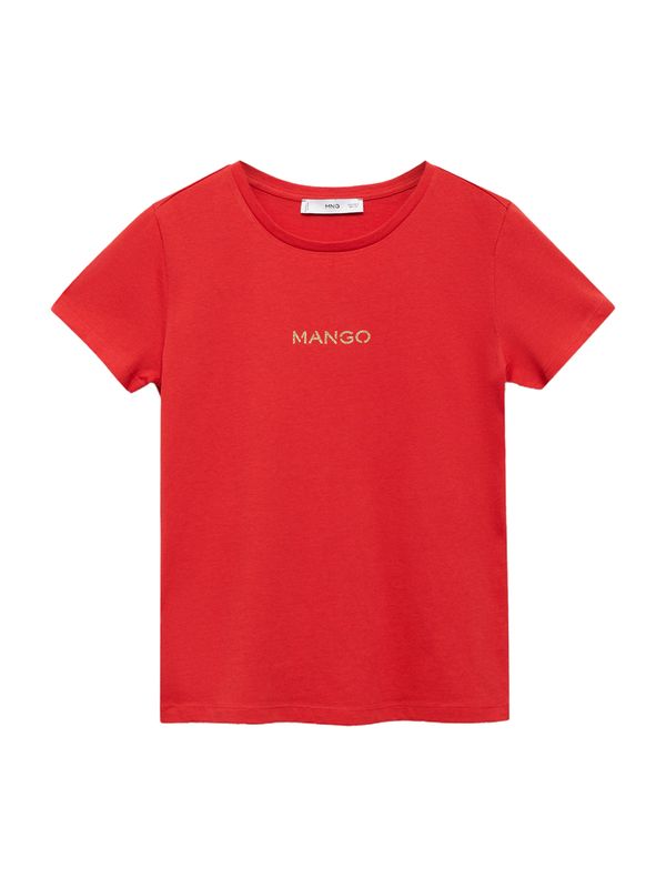 MANGO MANGO Majica  zlata / rdeča