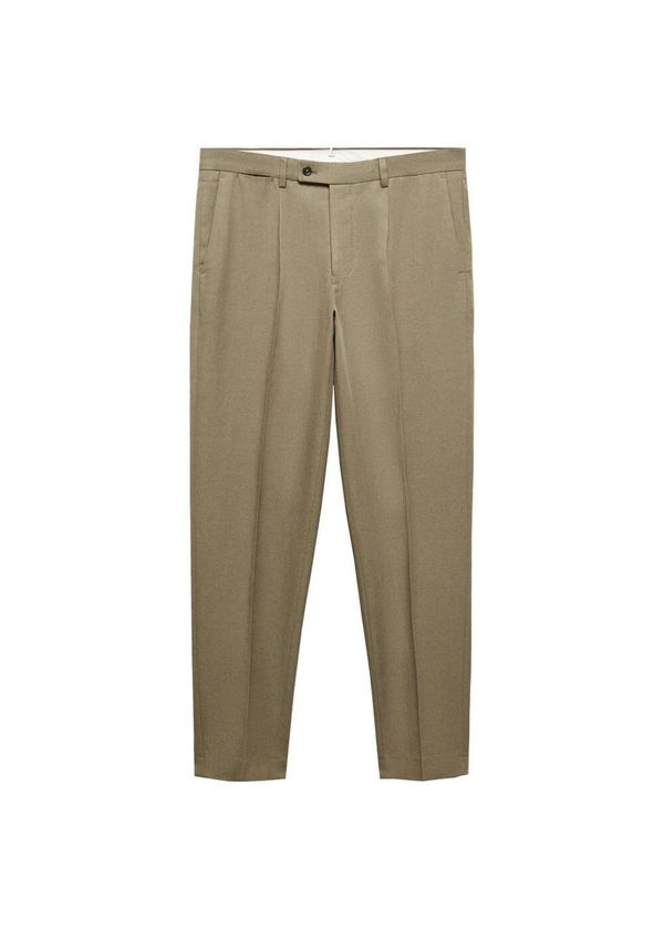 MANGO MAN MANGO MAN Hlače na rob 'Amalfip'  oliva