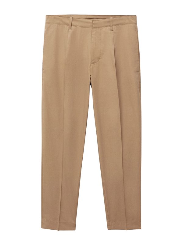 MANGO MAN MANGO MAN Hlače na rob 'Clay'  kamela