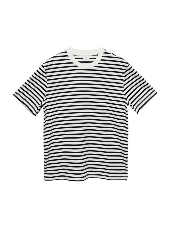 MANGO MAN MANGO MAN Majica 'FRENCH'  črna / bela