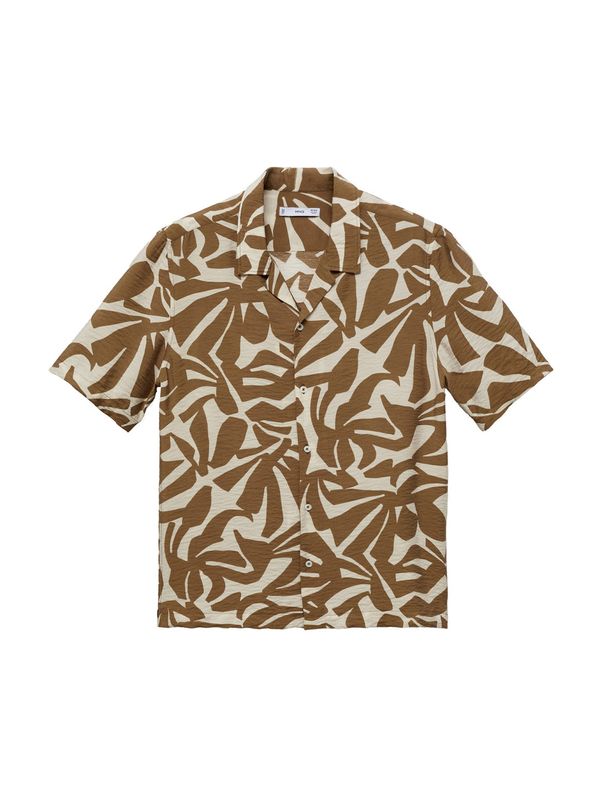 MANGO MAN MANGO MAN Srajca 'Esvedra'  kremna / rjava