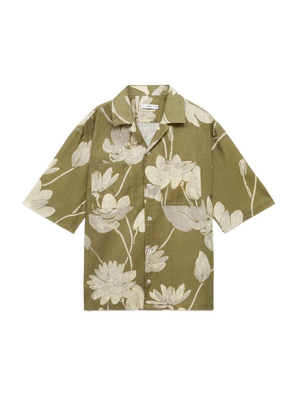 MANGO MAN MANGO MAN Srajca 'VENEZIA'  bež / siva / zelena