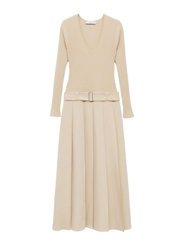 MANGO MANGO Obleka 'PARIS'  bež