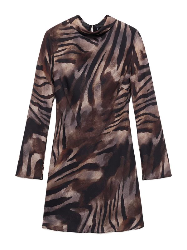 MANGO MANGO Obleka  rjava / svetlo rjava