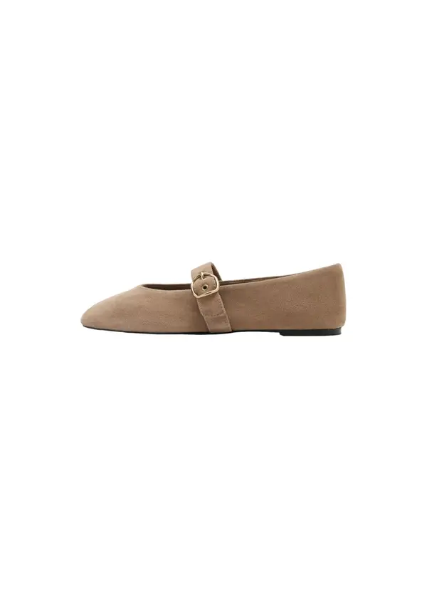 MANGO MANGO Odprte balerinke 'Dor'  pesek
