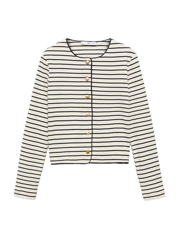 MANGO MANGO Pletena jopa 'PORTO'  ecru / črna