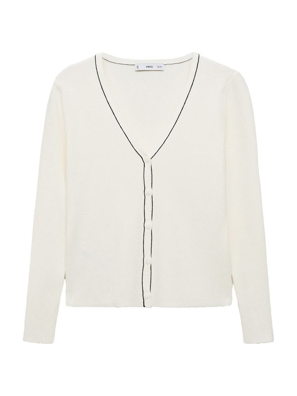 MANGO MANGO Pletena jopa 'SHADOWIN'  ecru / črna