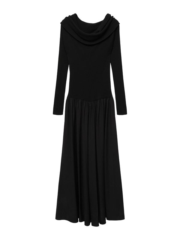 MANGO MANGO Pletena obleka 'PALACE'  črna