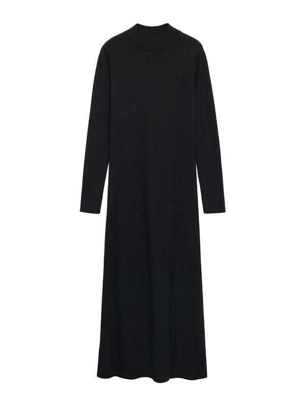 MANGO MANGO Pletena obleka 'PERCEBES'  črna