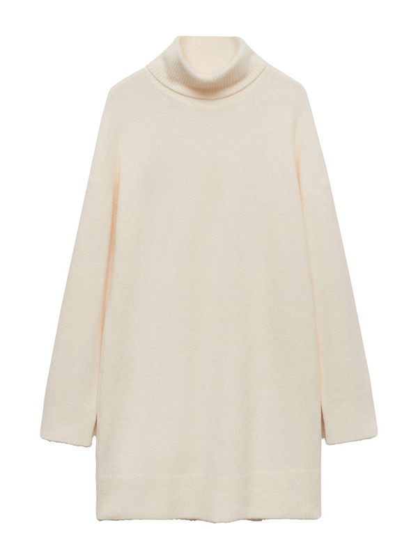 MANGO MANGO Pletena obleka 'TALDOTE'  roza