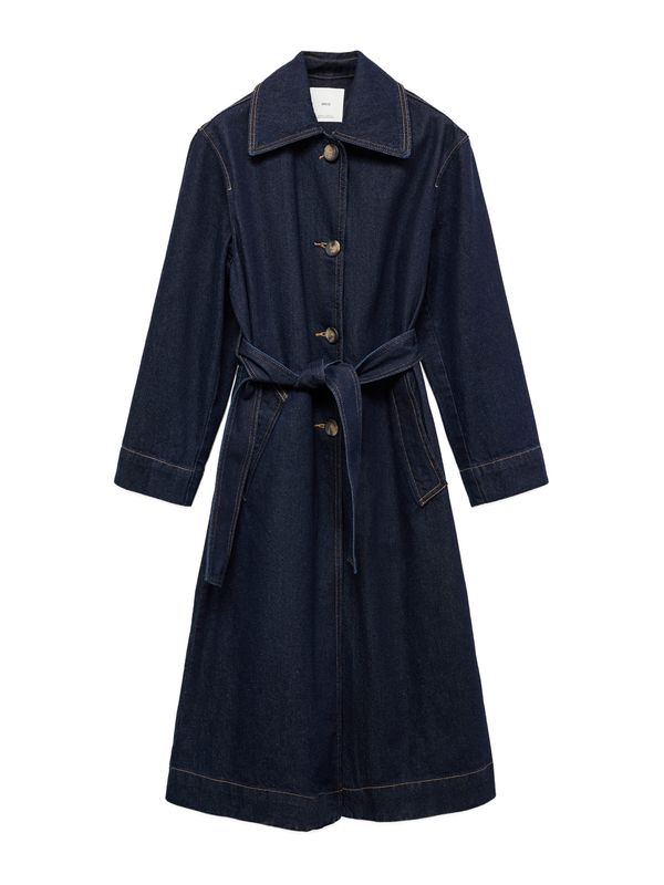 MANGO MANGO Prehoden plašč ' AMELIA'  moder denim