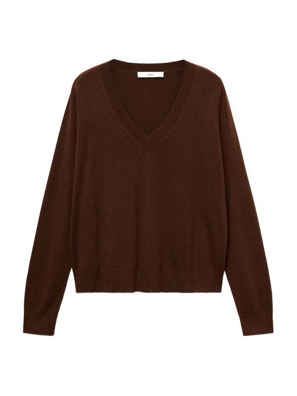 MANGO MANGO Pulover 'LUKAV'  rjava