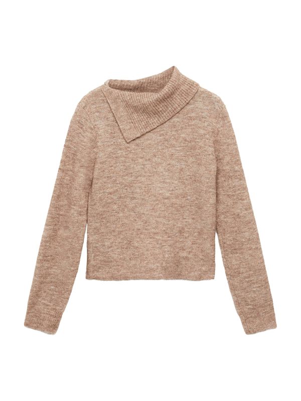 MANGO MANGO Pulover 'PULGUITA'  temno bež / temno siva