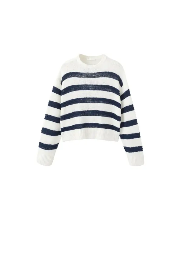 MANGO TEEN MANGO TEEN Pulover 'Naval'  mornarska / pegasto bela