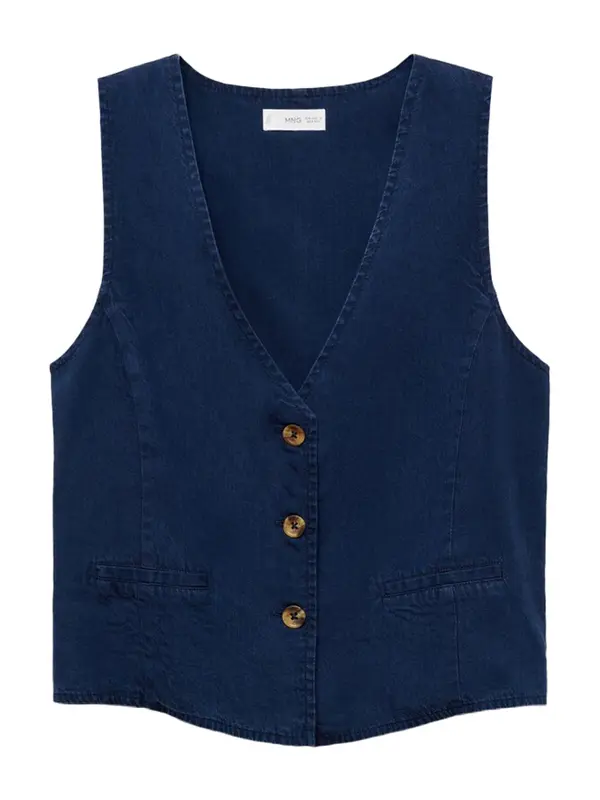 MANGO MANGO Telovnik 'CRETA'  moder denim