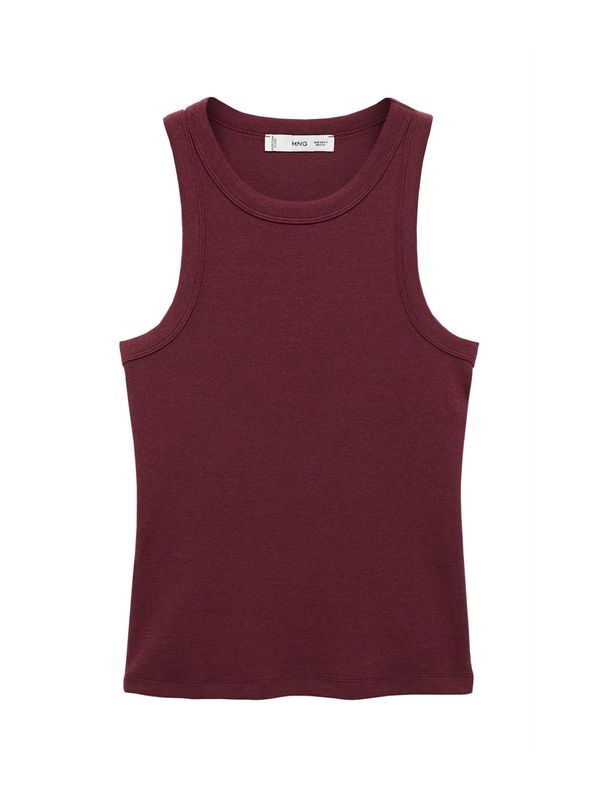 MANGO MANGO Top 'BONIC'  bordo