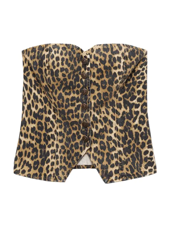 MANGO MANGO Top 'LEO'  rjava / svetlo rjava