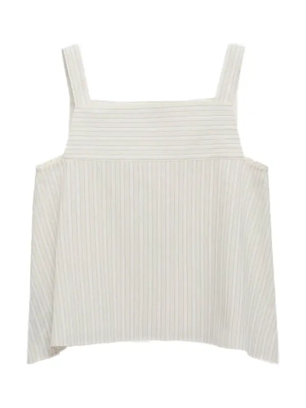 MANGO MANGO Top 'LIMON-H'  ecru / črna / bela