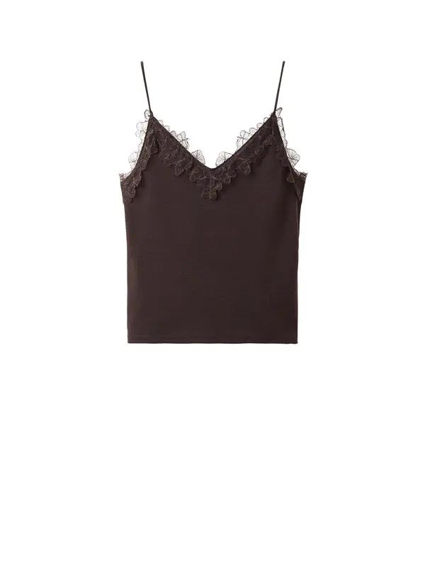 MANGO MANGO Top 'ROMA'  čokolada