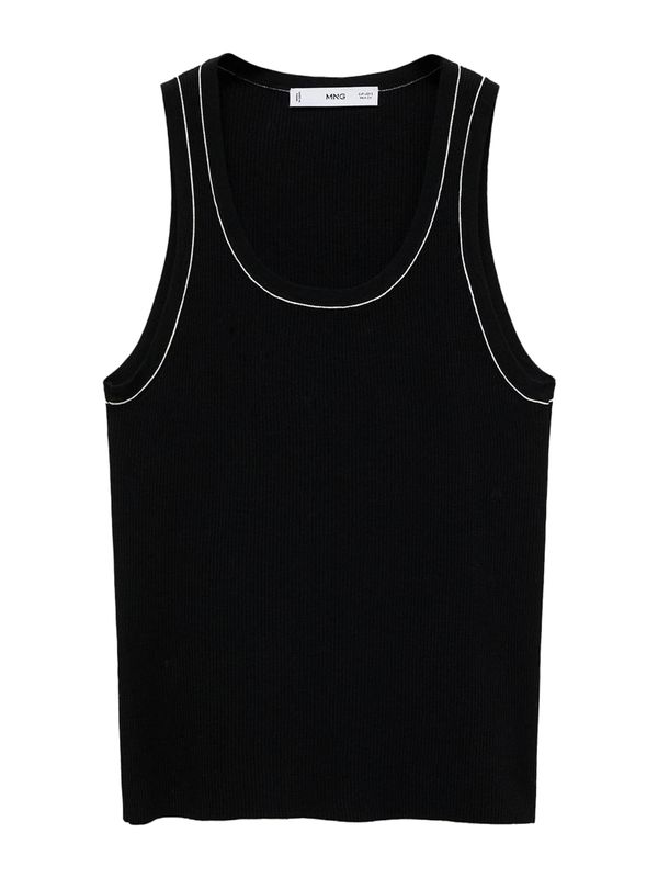 MANGO MANGO Top 'SHADOWIN'  črna / bela