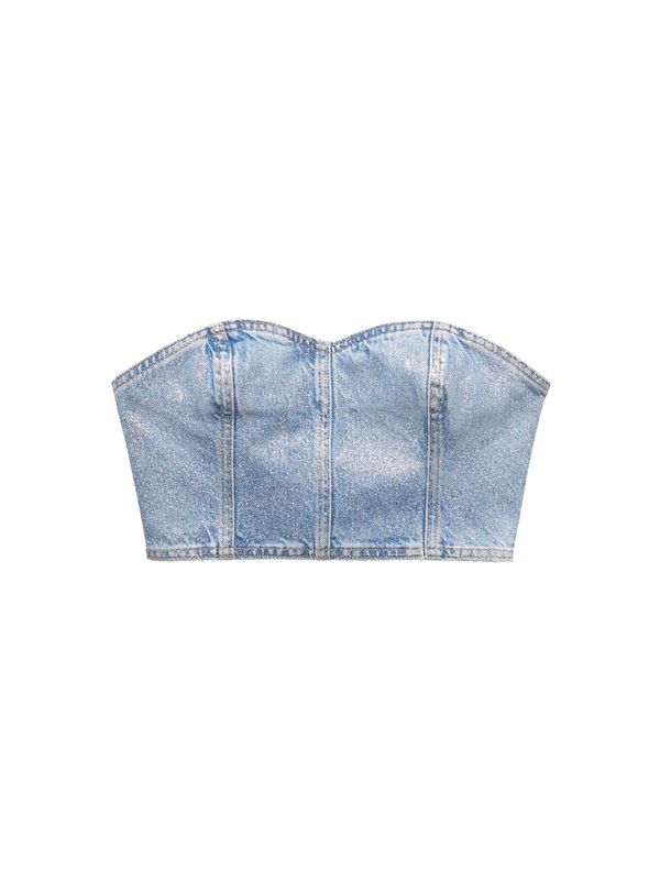 MANGO MANGO Top 'SHINNY'  moder denim