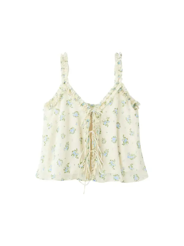 MANGO MANGO Top  svetlo modra / zelena / off-bela