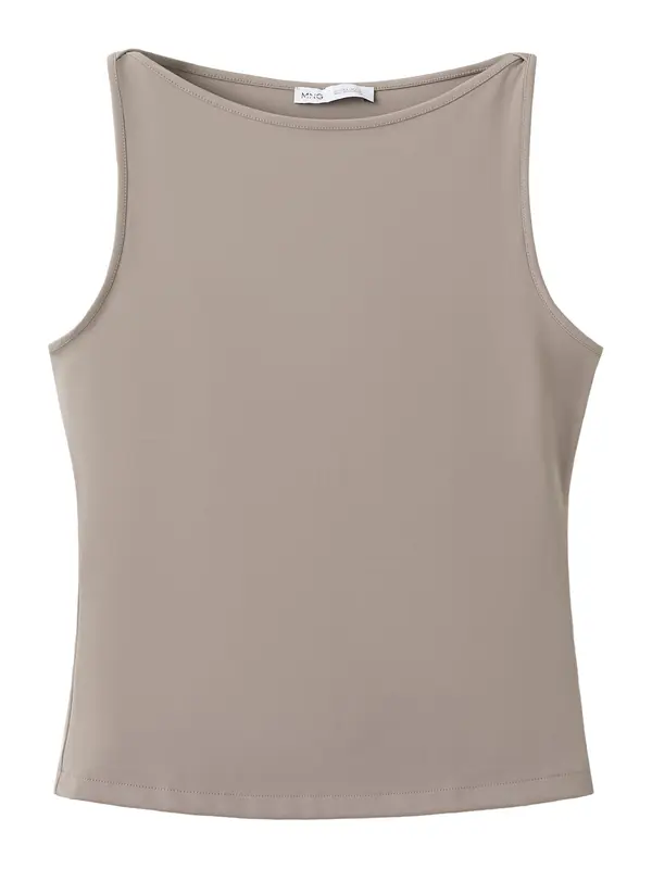 MANGO MANGO Top 'TECLA'  svetlo rjava